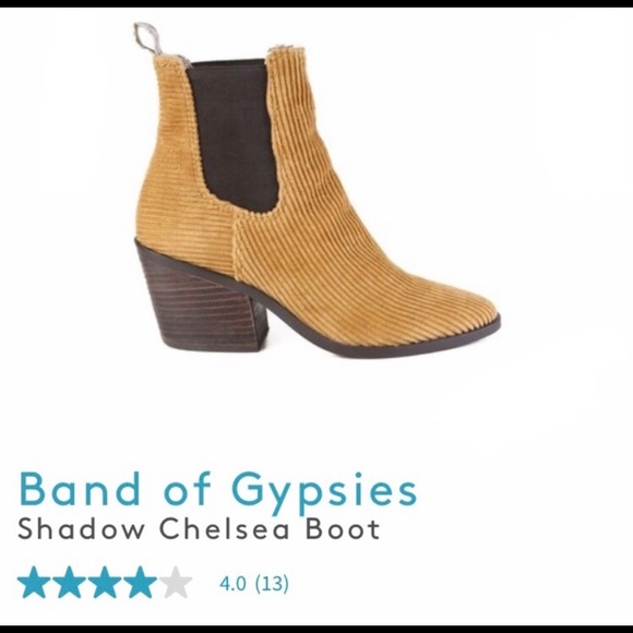 Band of Gypsies Gold/Tan Chelsea Shadow Corduroy Boot; Size 6.5 - Picture 2 of 3
